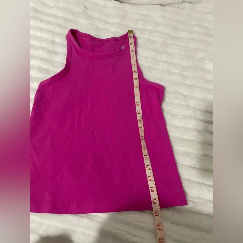 Lululemon Women's Fuchsia Racerback Tank Top - Unbranded